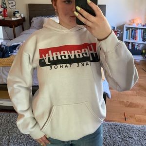 White Heavenly Lake Tahoe Hoodie